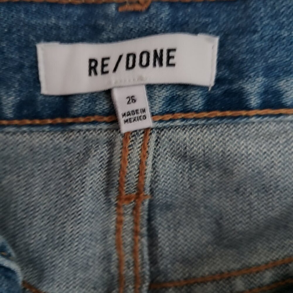 Ladies SZ 26 Re/Done 90s Loose Blue Jean - Picture 5 of 6